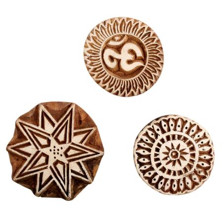 Set of 3 Piece New Mix Wooden Printing Block